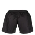 Philipp Plein graffiti-print drawstring-waist swim shorts - Black