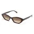 Alexander McQueen tortoiseshell cat-eye sunglasses - Brown