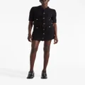 Prada button-up bouclé miniskirt - Black