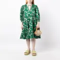 alice + olivia Layla floral-print tiered dress - Green