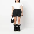 Moncler high-waist taffeta miniskirt - Black
