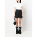 Moncler high-waist taffeta miniskirt - Black