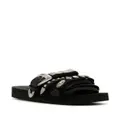 Suicoke stud-embellished open-toe sandals - Black