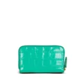 Balmain logo-plaque zip-fastening purse - Green