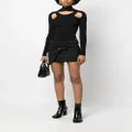 Coperni strap-detail mini skirt - Black