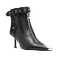Alexander McQueen buckle-fastening leather ankle boots - Black