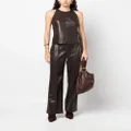 Nanushka Leena faux-leather trousers - Brown