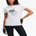 Karl Lagerfeld Ikonik 2.0 Choupette rhinestone-embellished T-shirt - White