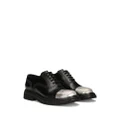 Dolce & Gabbana Francesina contrast-toecap rubber Derby shoes - Black