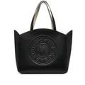 Karl Lagerfeld large K/Circle debossed-logo tote bag - Black