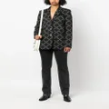 Karl Lagerfeld jacquard-pattern single-breasted blazer - Black