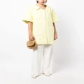 Huishan Zhang Constantine short-sleeve bouclé coat - Yellow