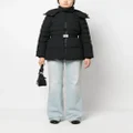 Burberry belted hooded padded jacket - Black