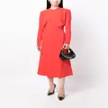 Victoria Beckham Dolman fitted-waist dress - Red