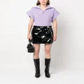 IRO short-sleeve knitted wool top - Purple