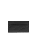 Balenciaga logo-plaque leather cardholder - Black
