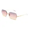 Linda Farrow Carina oversize-frame sunglasses - Gold
