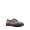 Brunello Cucinelli bead-detail suede loafers - Grey