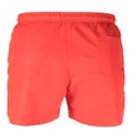 Calvin Klein contrasting logo-print swim shorts - Red