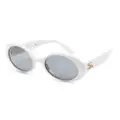 CHANEL Pre-Owned 1990s CC round sunglasses - White