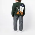 CHOCOOLATE bear intarsia-knit jumper - Green