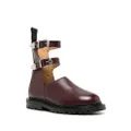 Toga Pulla buckle leather ankle boots - Brown