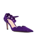 Gianvito Rossi Ariana D'Orsay 85mm suede pumps - Purple