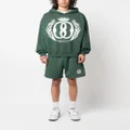 Bally logo-print organic-cotton shorts - Green