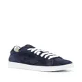 Kiton maxi-stitched leather sneakers - Blue