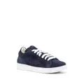 Kiton maxi-stitched leather sneakers - Blue