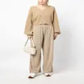 b+ab ribbed-knit two-piece set - Neutrals