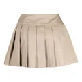 CHOCOOLATE pleated cotton-blend skirt - Brown