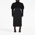 Alexander McQueen Broken Pinstripe high-waisted skirt - Black