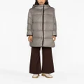 Herno faux fur-lined quilted coat - Brown