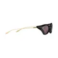 Gucci Eyewear crystal-embellished butterfly-frame sunglasses - Black