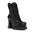 Moschino 120mm lace-up leather boots - Black