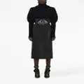 Alexander McQueen Bustier leather midi skirt - Black