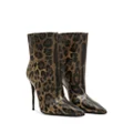 Dolce & Gabbana 105mm leopard-print leather boots - Brown