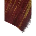 Destin abstract-pattern jacquard scarf - Red