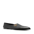 Bally pointed-toe leather loafers - Black