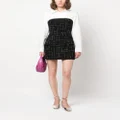 MSGM strapless tweed minidress - Black