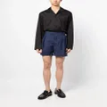 Bally pleated twill tailored shorts - Blue