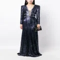 Jenny Packham Celestia crystal-embellished sequin gown - Blue
