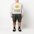 Kenzo logo-patch wool-cotton sweatshirt - Grey