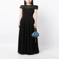 Jenny Packham Vida bead-embellished pleated gown - Black