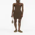 Nanushka ribbed cut-out minidress - Brown