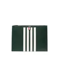 Thom Browne medium 4-Bar stripe document holder - Green