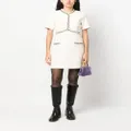 SANDRO Nava tweed short-sleeve minidress - Neutrals