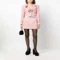 Alessandra Rich checked tweed miniskirt - Pink