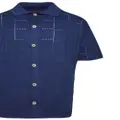 The Elder Statesman pointelle-knit short-sleeved shirt - Blue